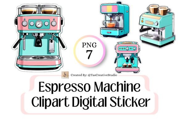 Download Espresso Machine Digital Sticker Bundle - Digital sticker bundle Collection