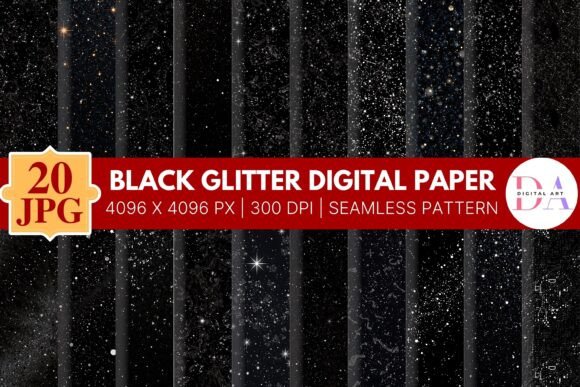 Download Black Glitter Digital Paper - Digital Collection
