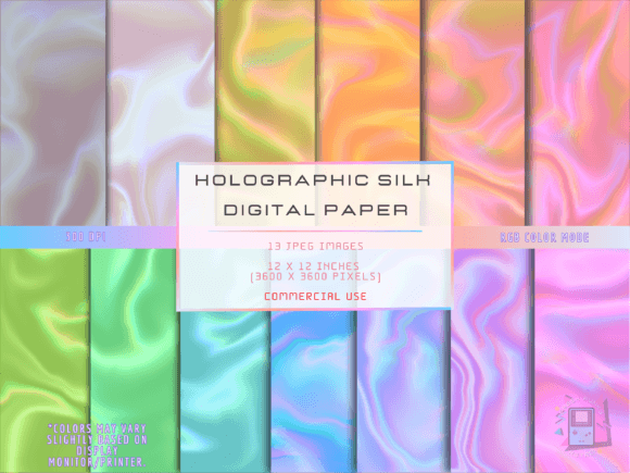 Download Holographic Silk Set I Digital Papers - Digital Collection
